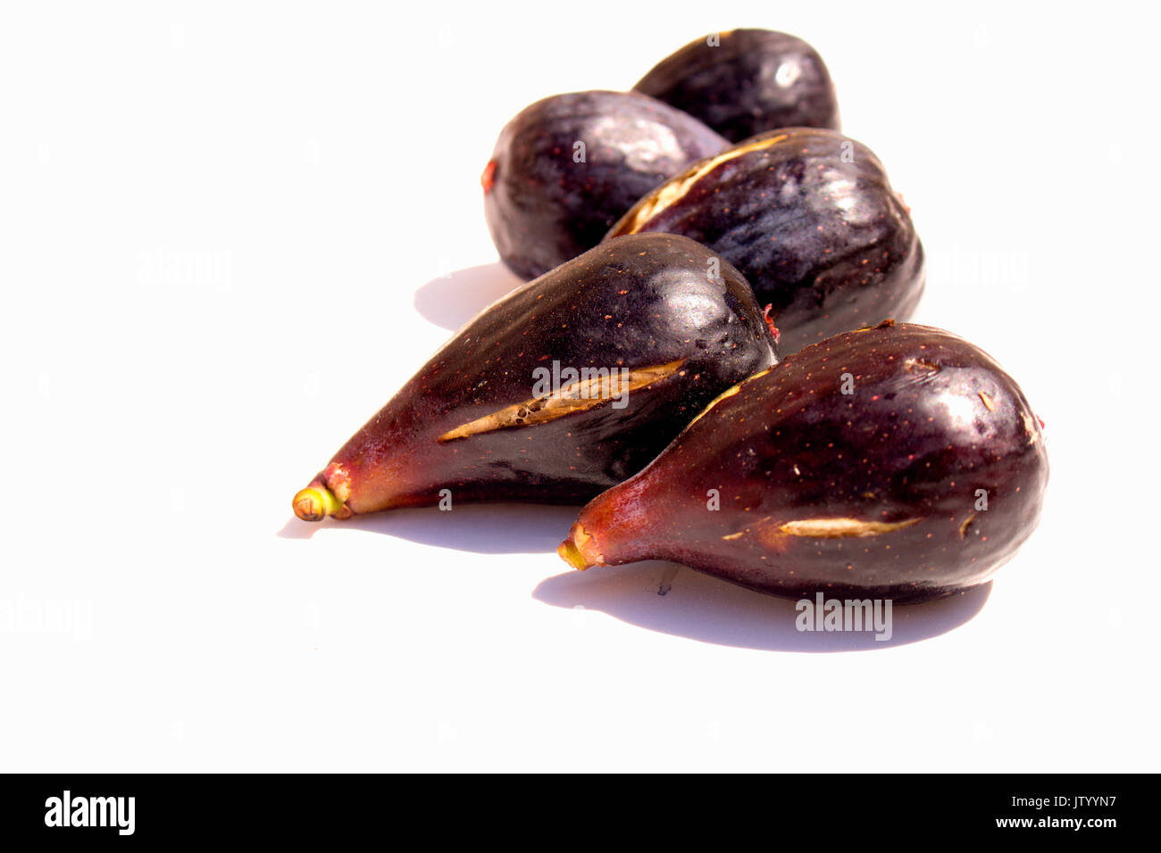 Fig. Fresh figs isolated on white background. Stock Photo