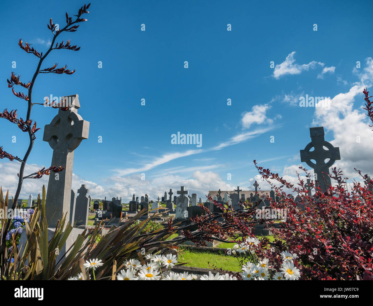 Graveyard in Killadoon county Mayo in Ireland Stock Photo