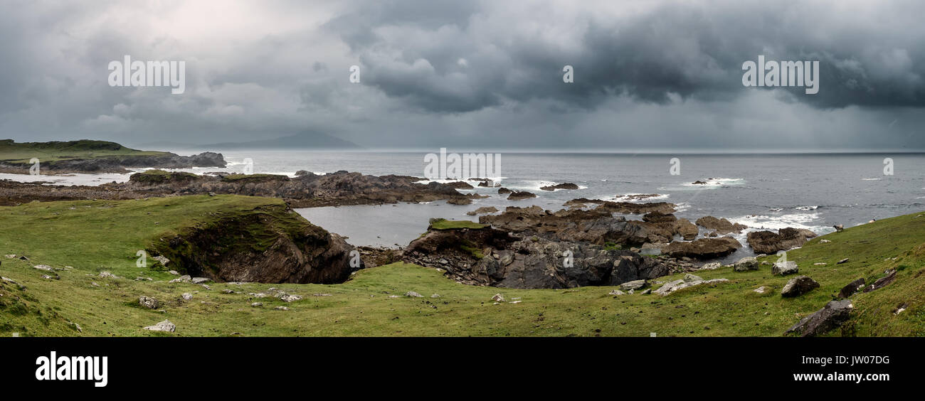 Achill head in county Mayo on the west coast of Ireland Stock Photo