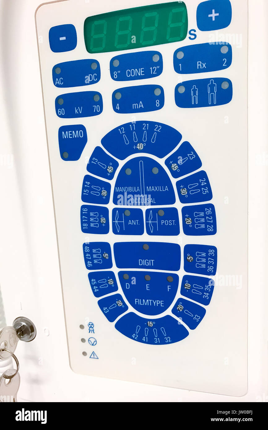 Intraoral instrument for rx xrays Imaging control panel for dentist