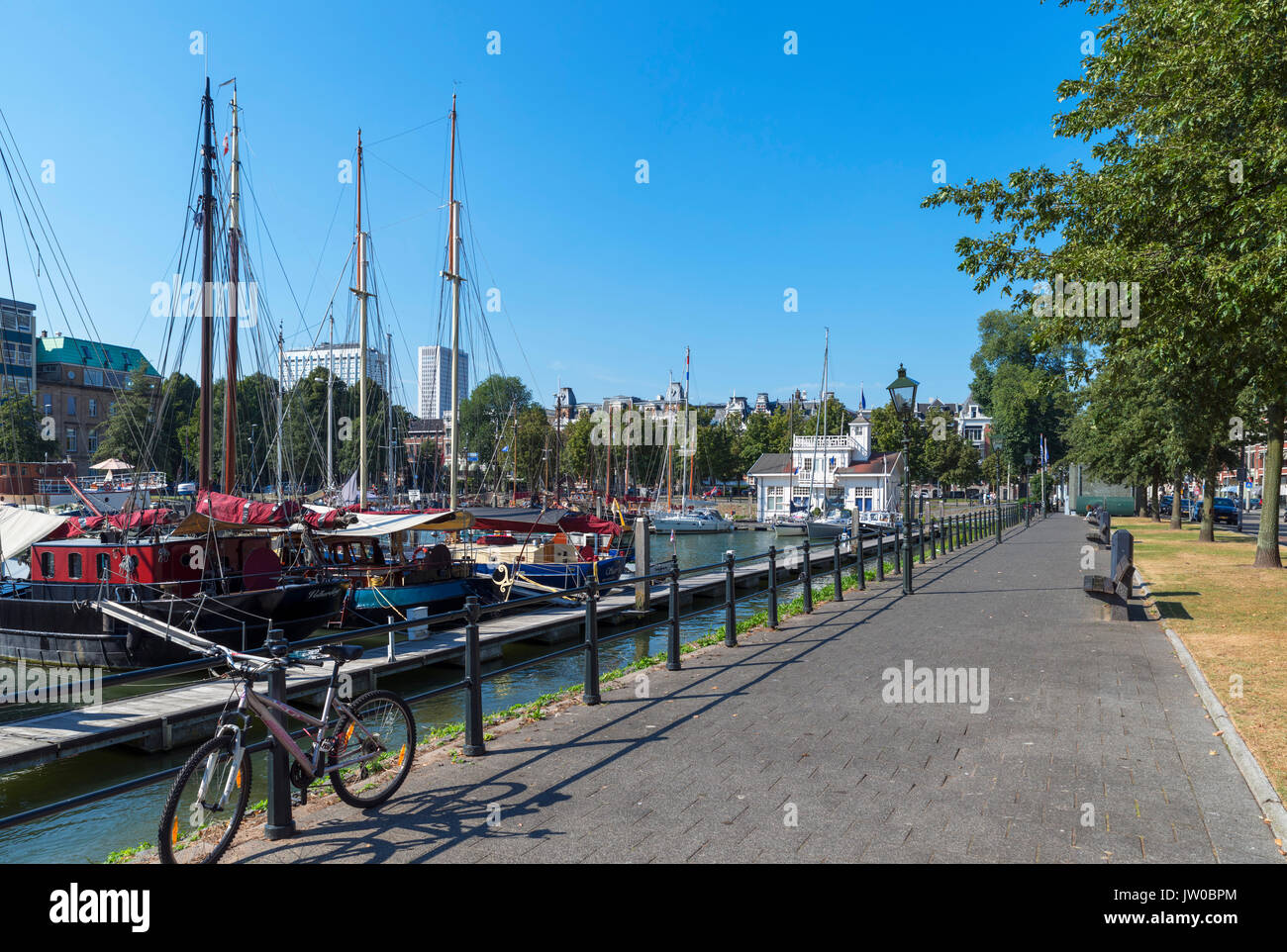 Boats in the Veerhaven, Rotterdam, Netherlands Stock Photo