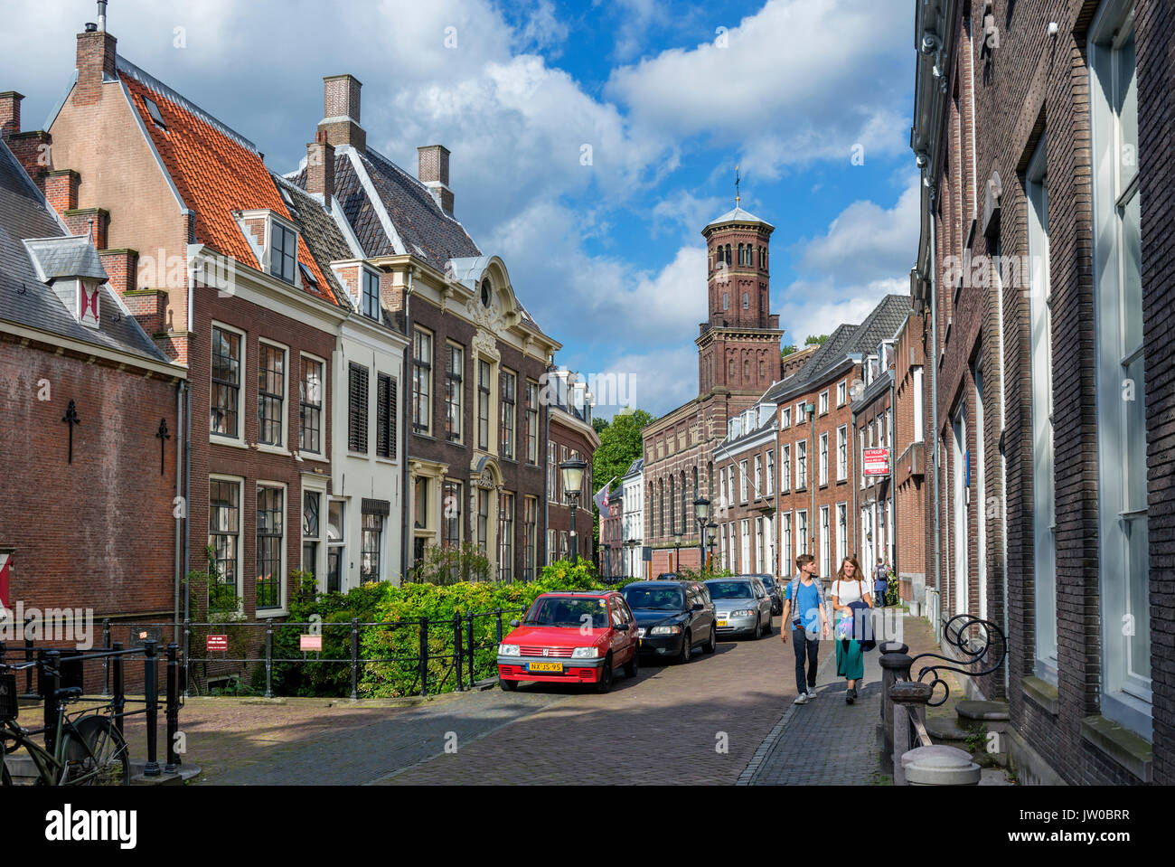 Kromme Nieuwegracht, a picturesque street in the historic city centre, Utrecht, Netherlands Stock Photo