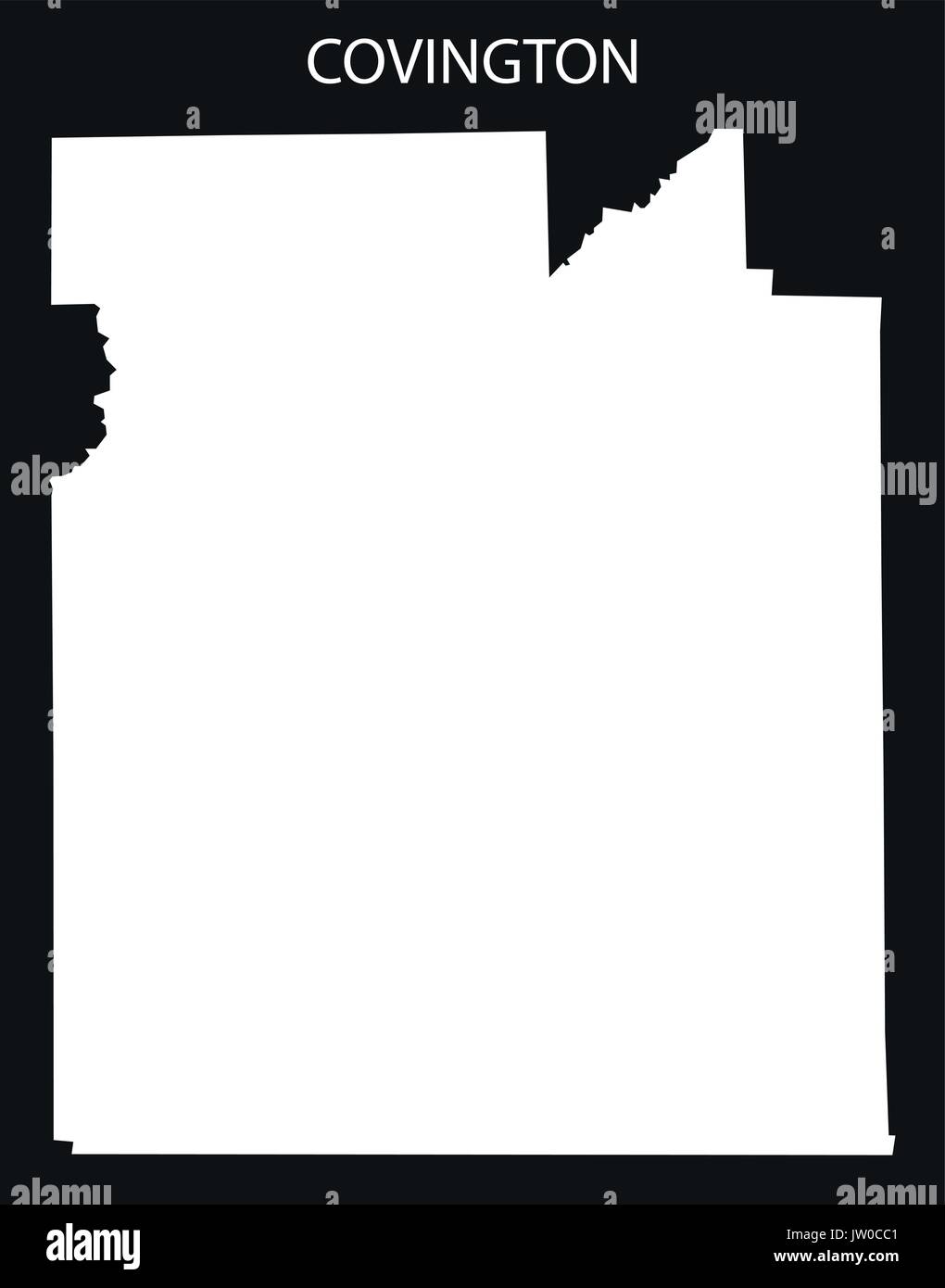 Covington county map of Alabama USA black inverted illustration Stock Vector Image & Art Alamy