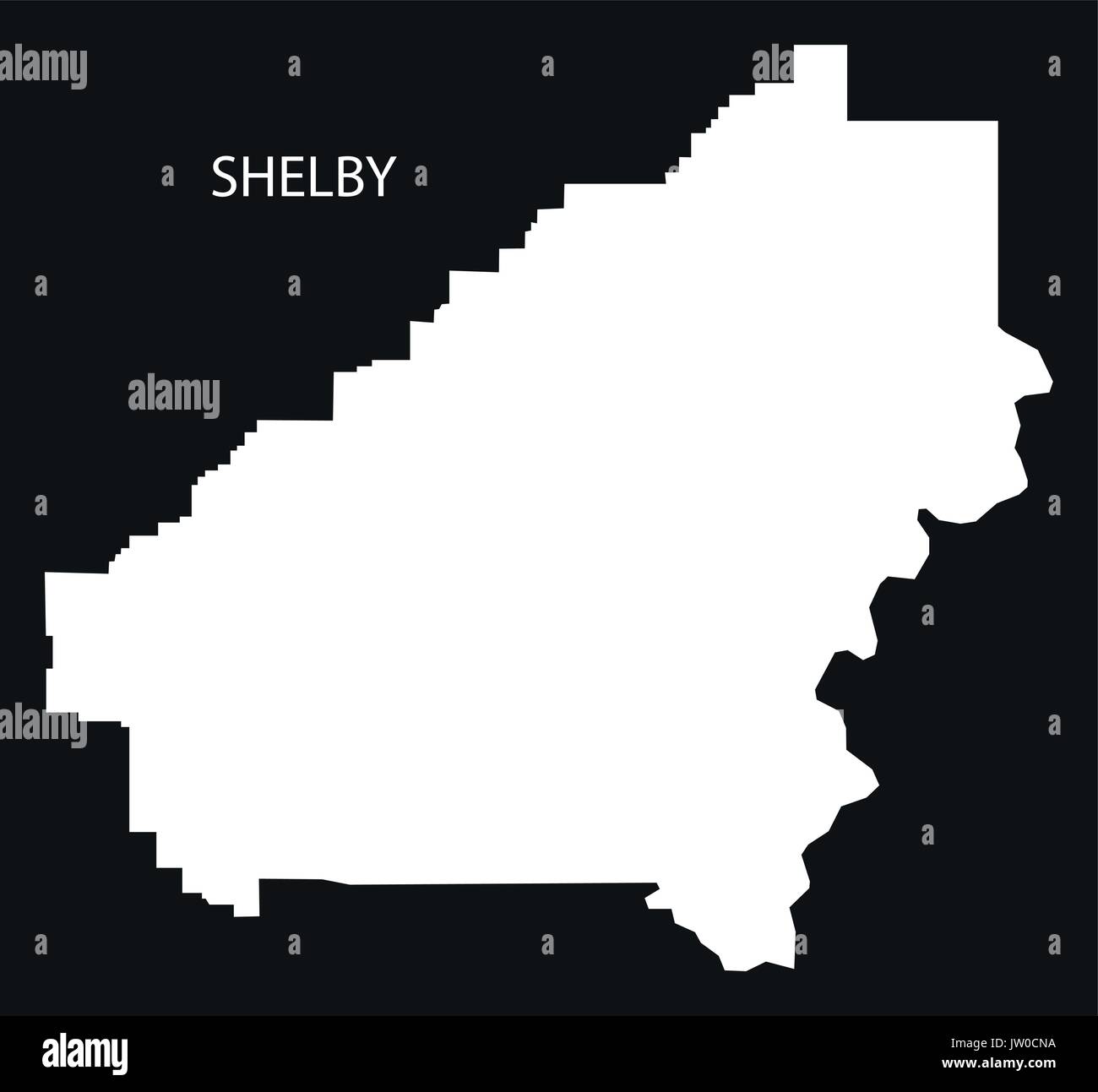 Shelby county map of Alabama USA black inverted illustration Stock Vector Image & Art Alamy