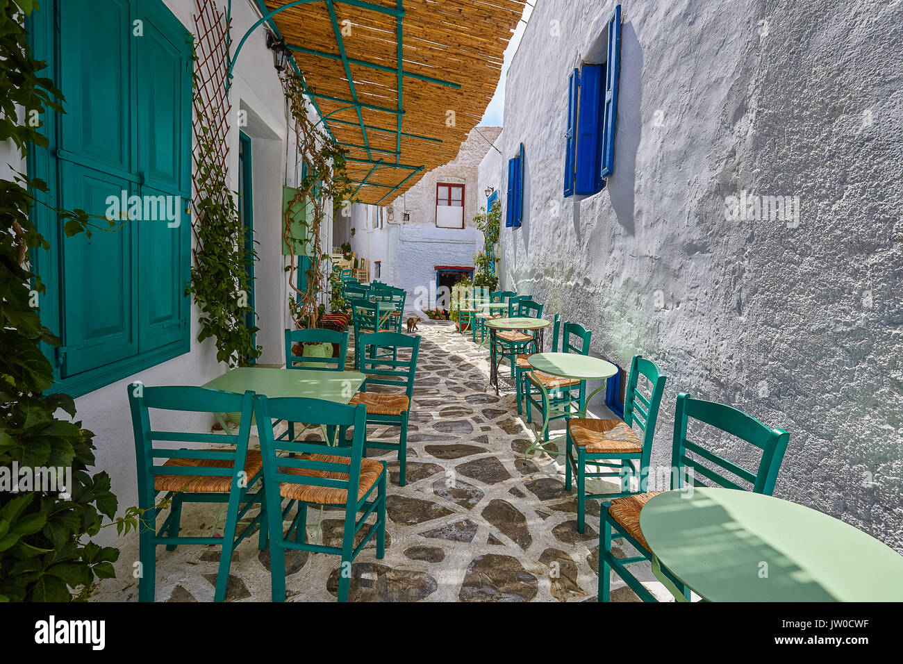 Amorgos Town Cyclades Islands Greece Europe Stock Photo