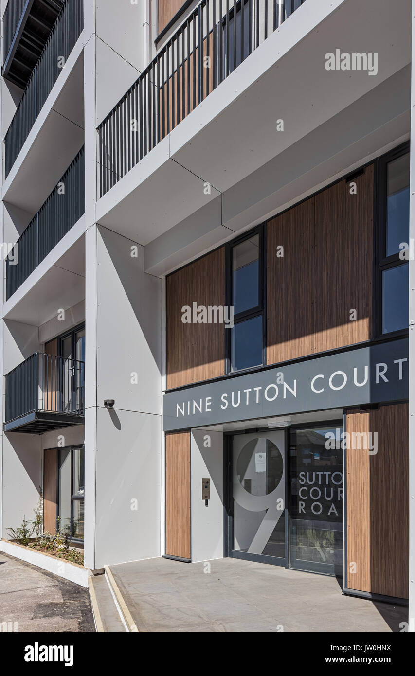 Sutton Court Apartments Stock Photo - Alamy