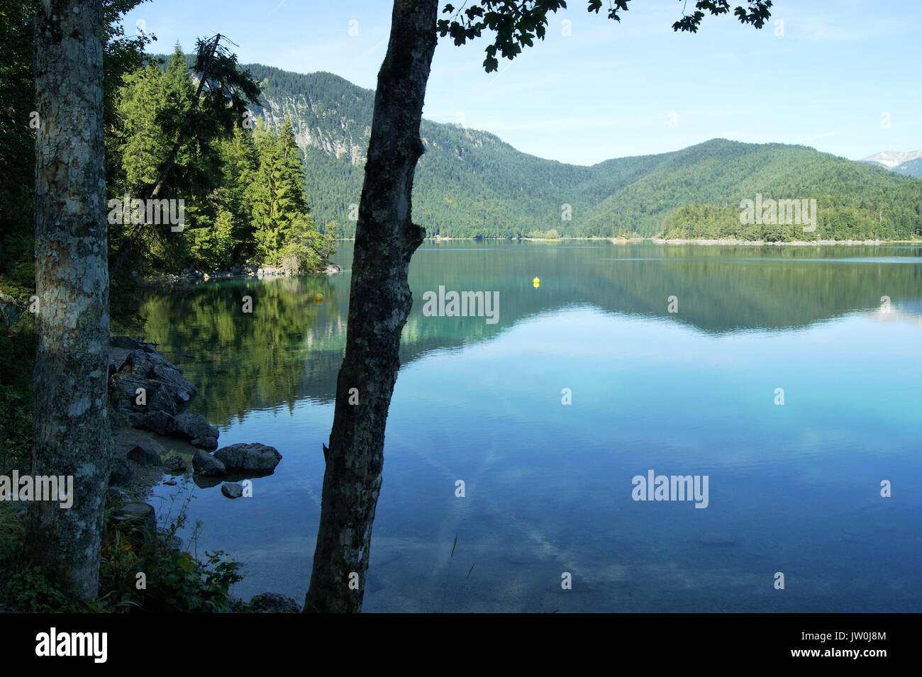 Lake Eibsee Bavaria, Germany Stock Photo - Alamy