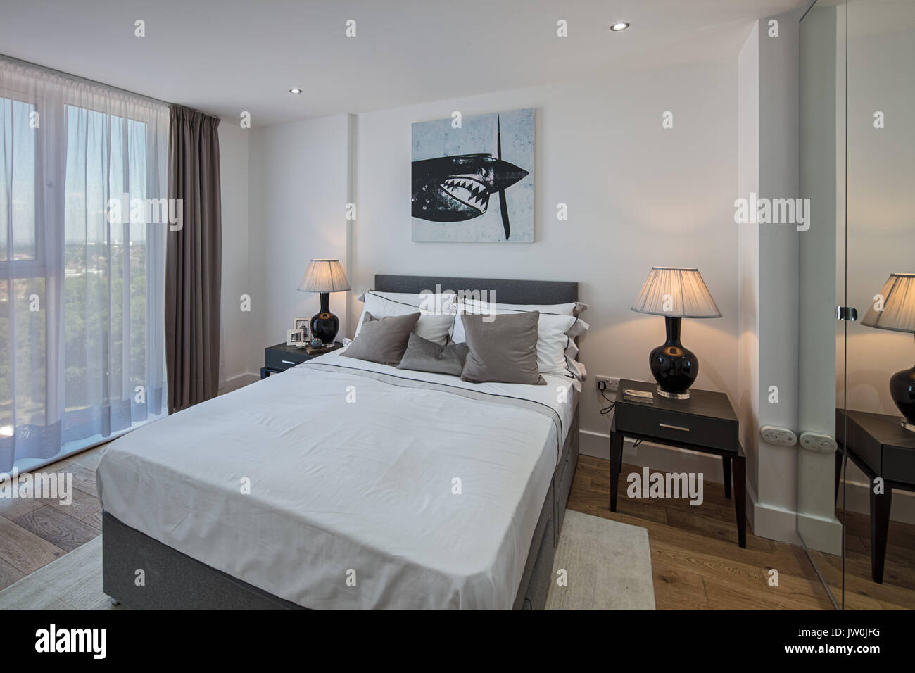Sutton Court Apartments Stock Photo - Alamy