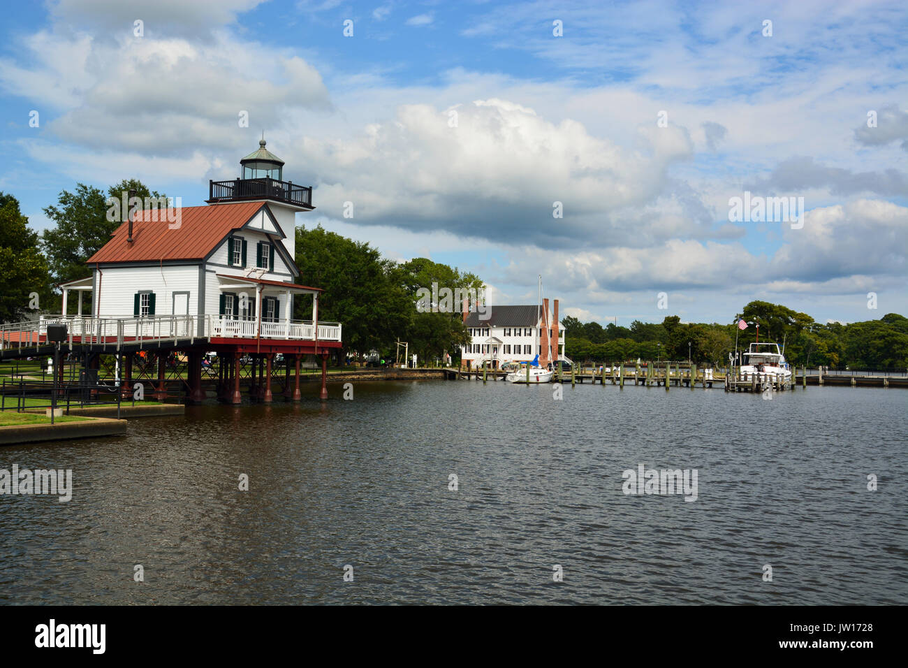 The old Roanoke River Lighthouse relocated to the Albemarle Sound