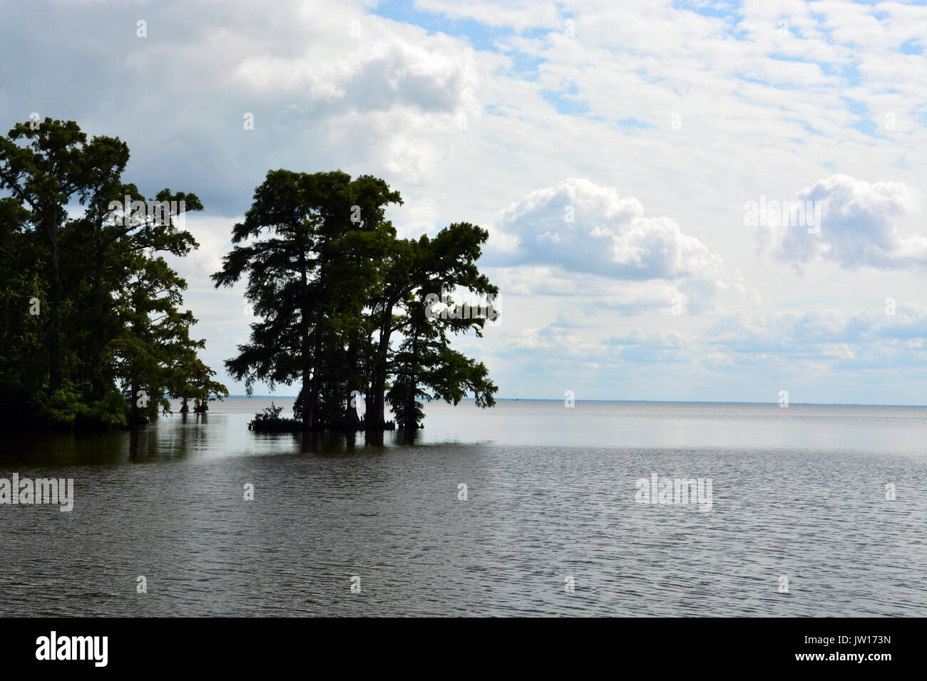 The Albemarle Sound waterfront in Edenton, North Carolina. Stock Photo