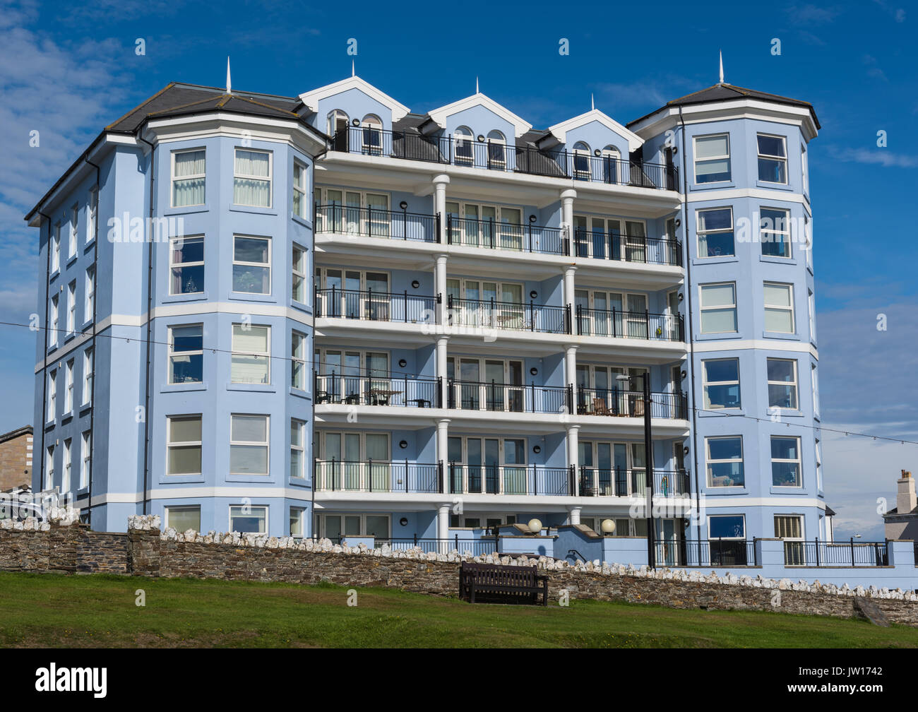 Imperial Heights Apartments, Port Erin, Isle of Man Stock Photo Alamy