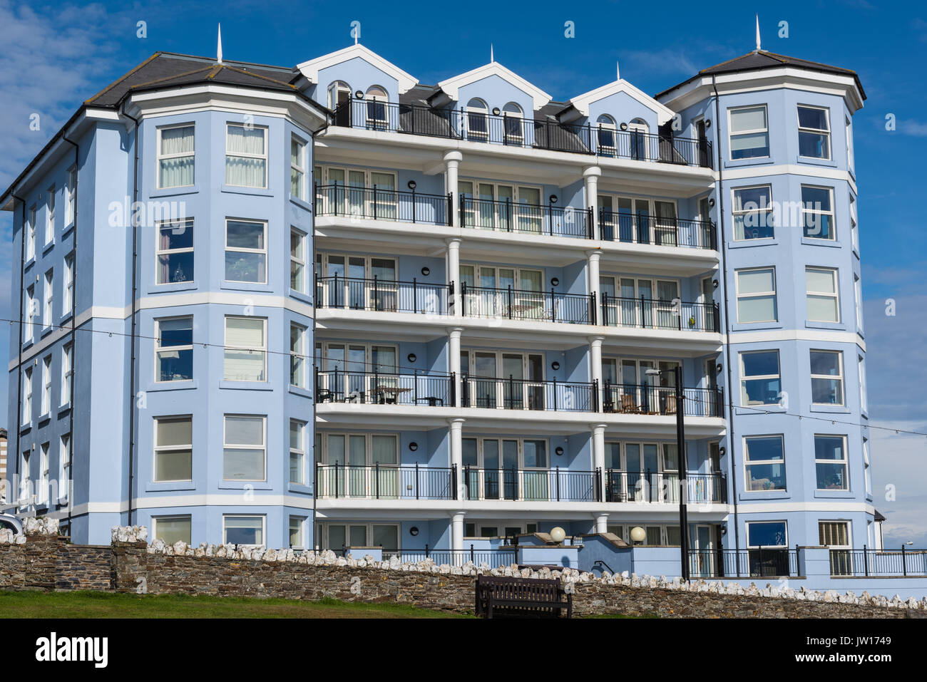 Imperial Heights Apartments, Port Erin, Isle of Man Stock Photo Alamy