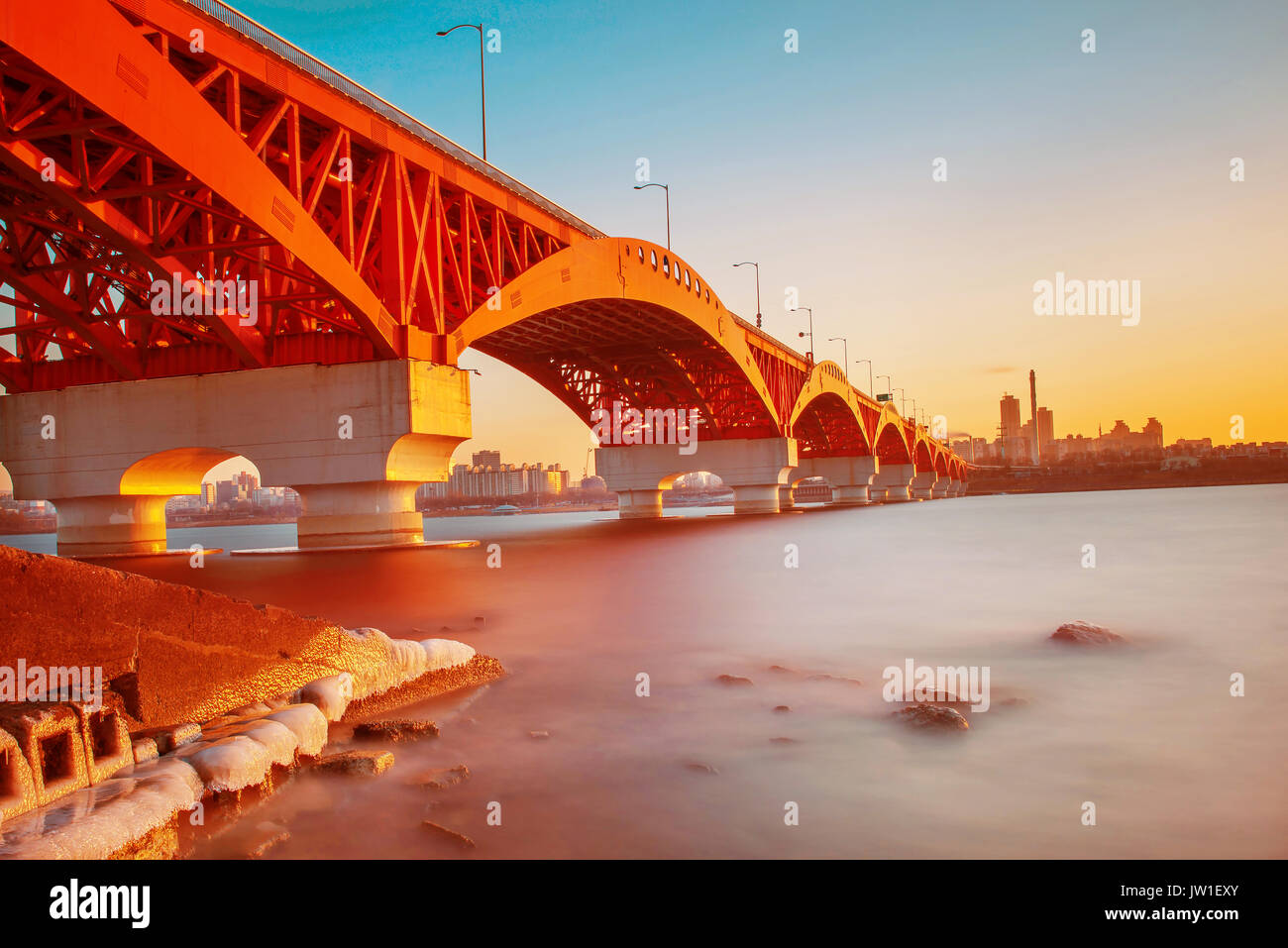 seongsan bridge in korea Stock Photo