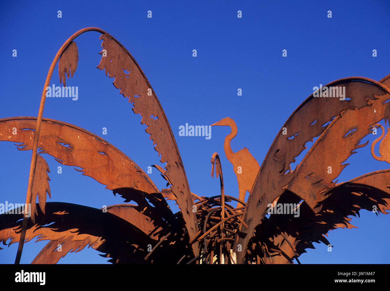 Wildlife & Heritage Sculpture Corridor, Raymond, Washington Stock Photo