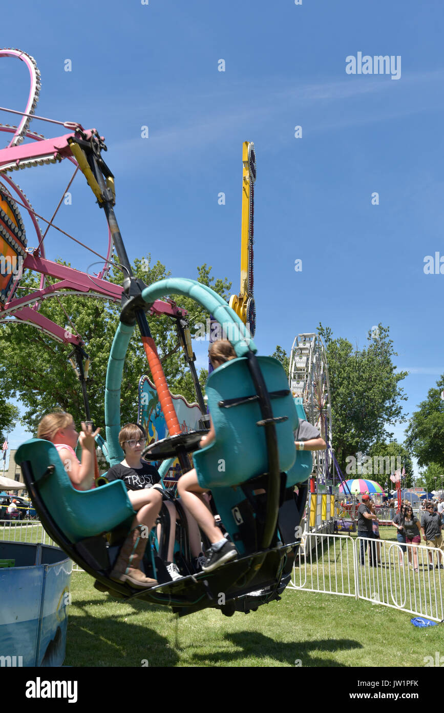 Carnival Ride, Emmett Cherry Festival, Emmett, Idaho, USA Stock Photo Alamy