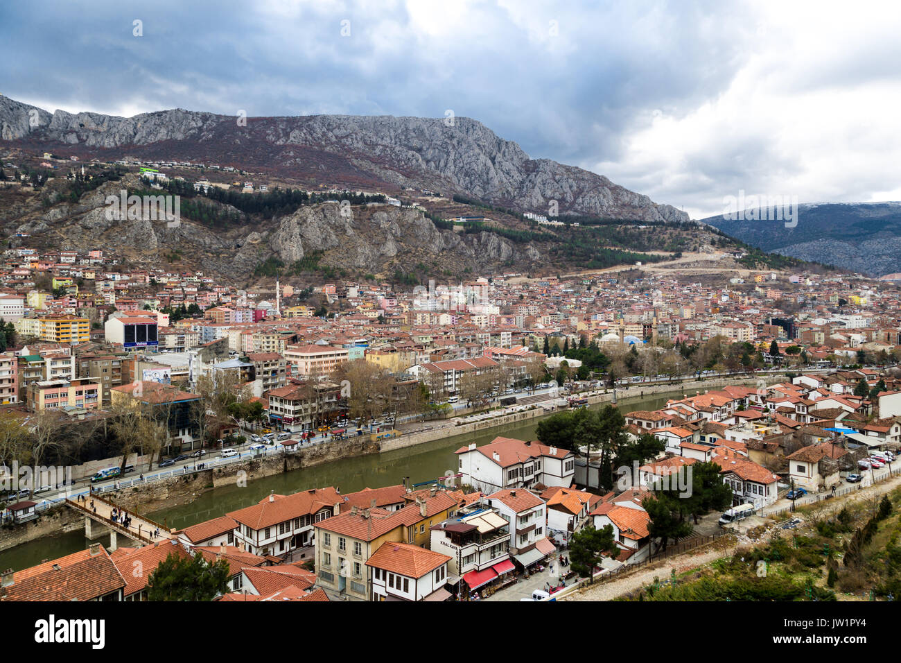 Top view of town in Amasya Stock Photo - Alamy