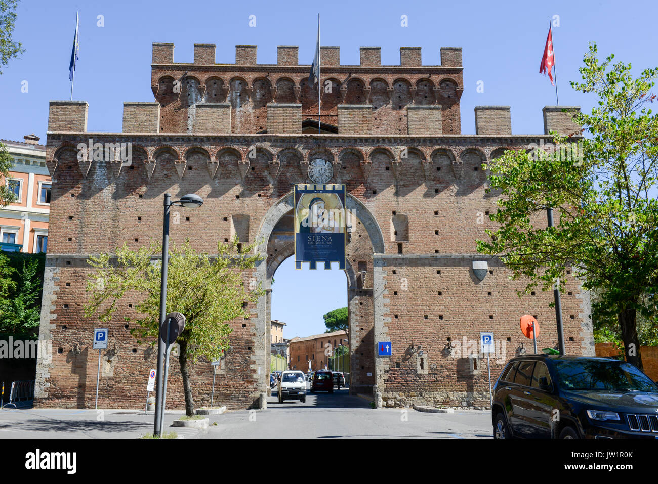 Porta Romana Gate in Siena, Tuscany, Italy Stock Photo - Alamy