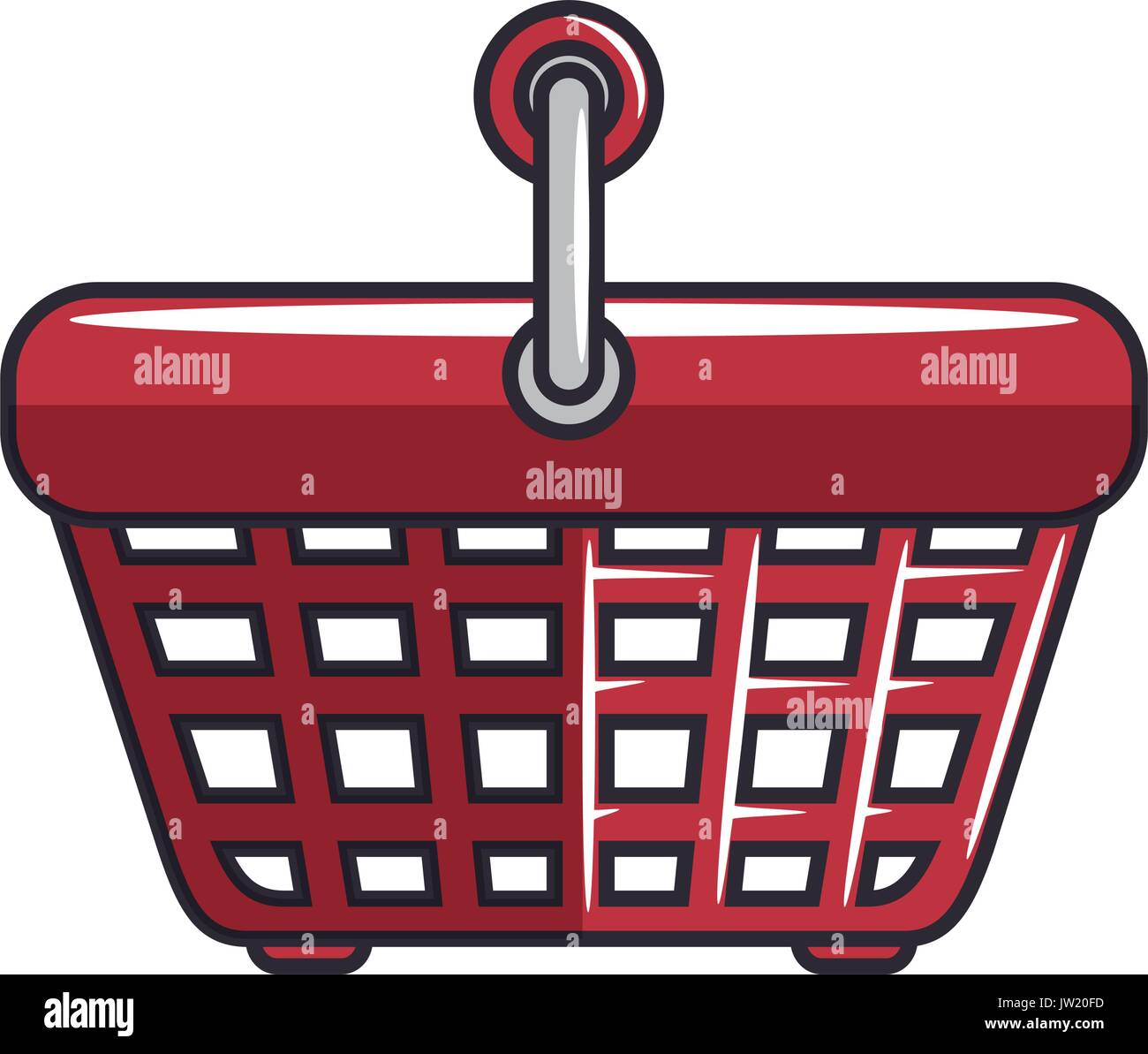 shopping basket icon over white background vector illustration Stock ...
