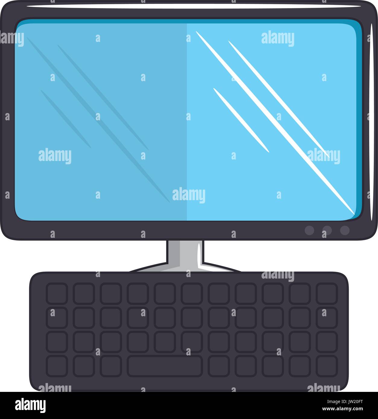 computer icon over white background vector illustration Stock Vector ...