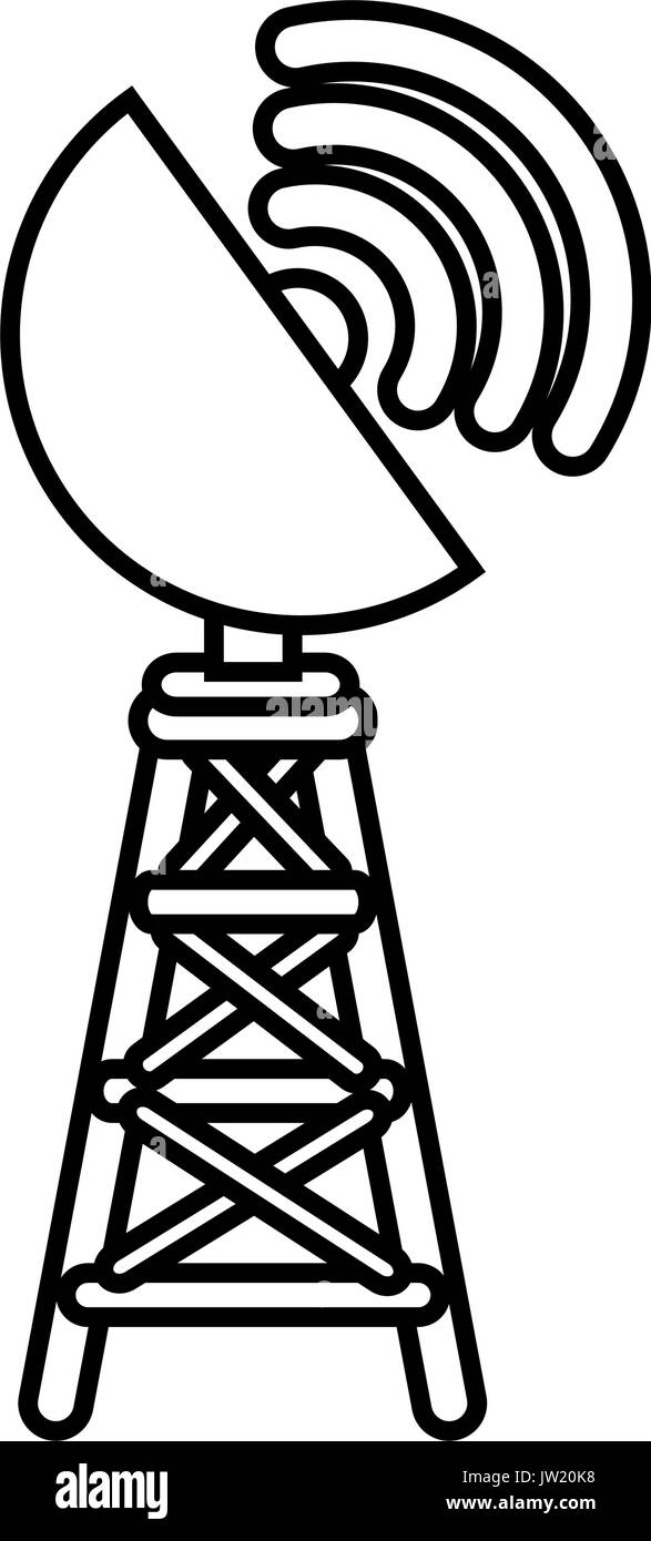 antenna icon over white background vector illustration Stock Vector ...
