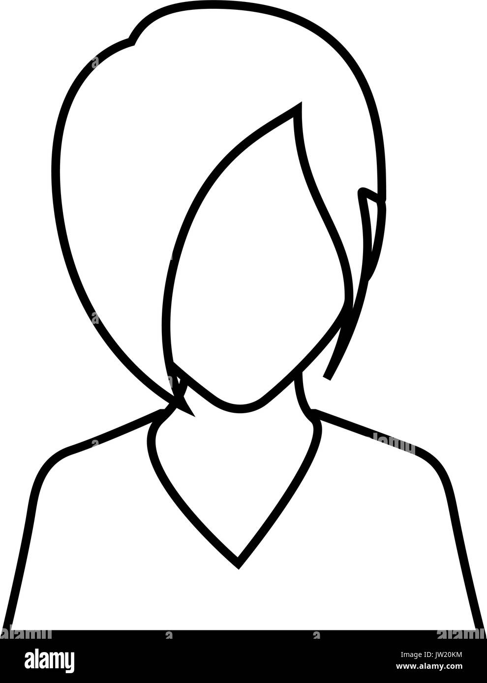 avatar woman icon over white background vector illustration Stock ...