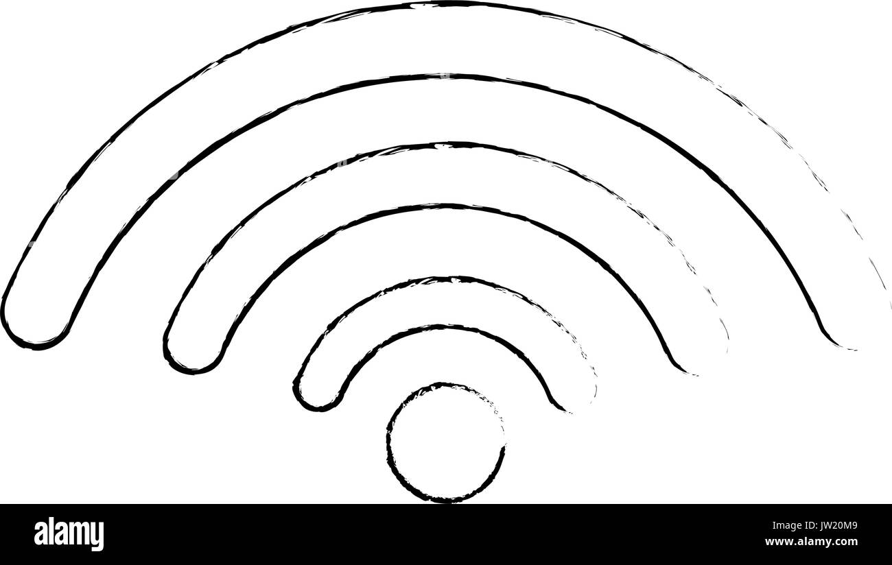 wifi sign icon over white background vector illustration Stock Vector ...