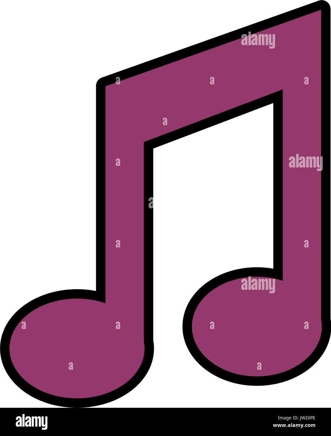 musical note icon over white background vector illustration Stock ...
