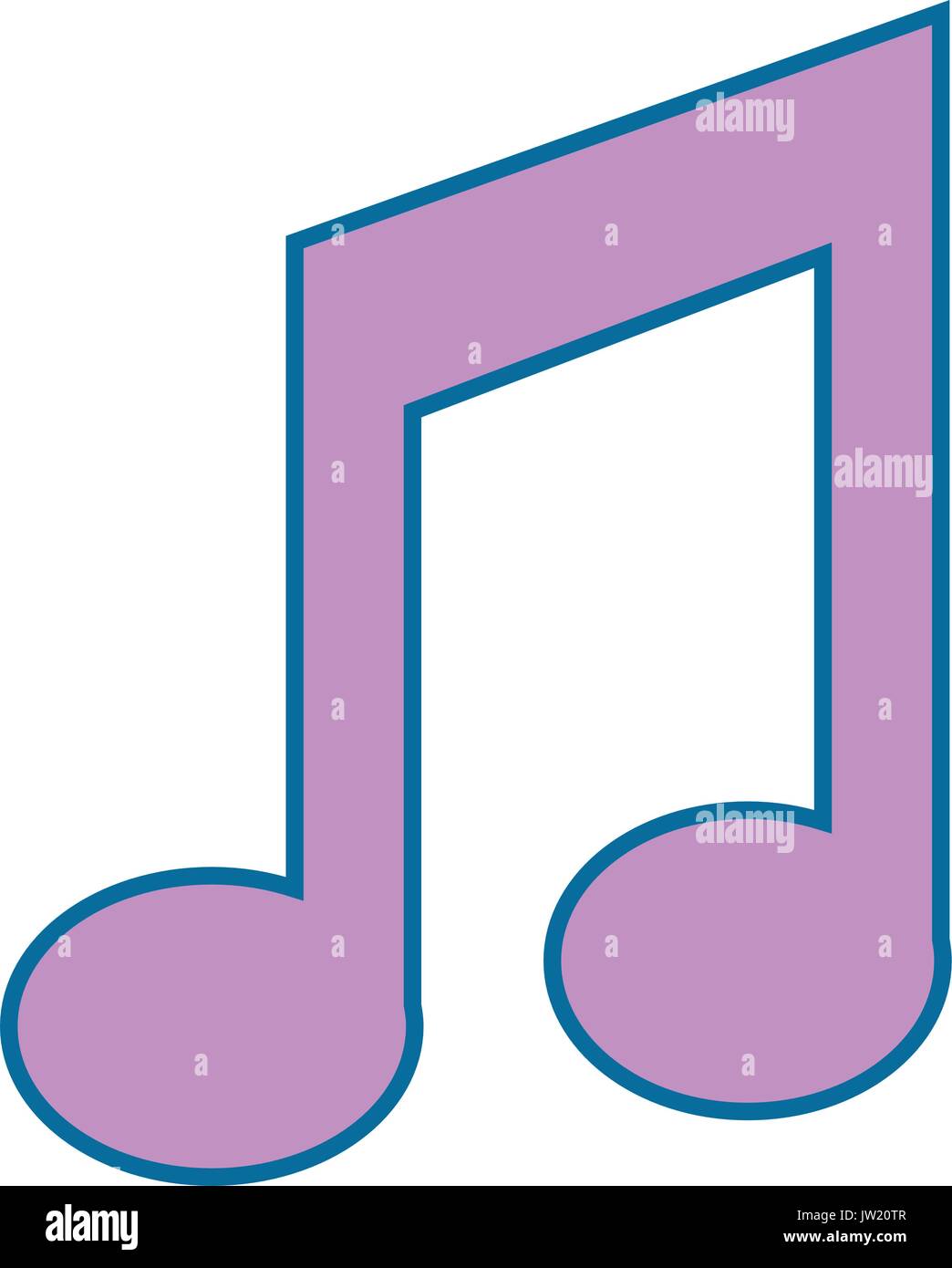 musical note icon over white background vector illustration Stock ...