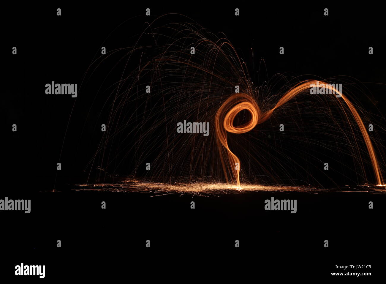 Steel Wool Light painting Stock Photo Alamy