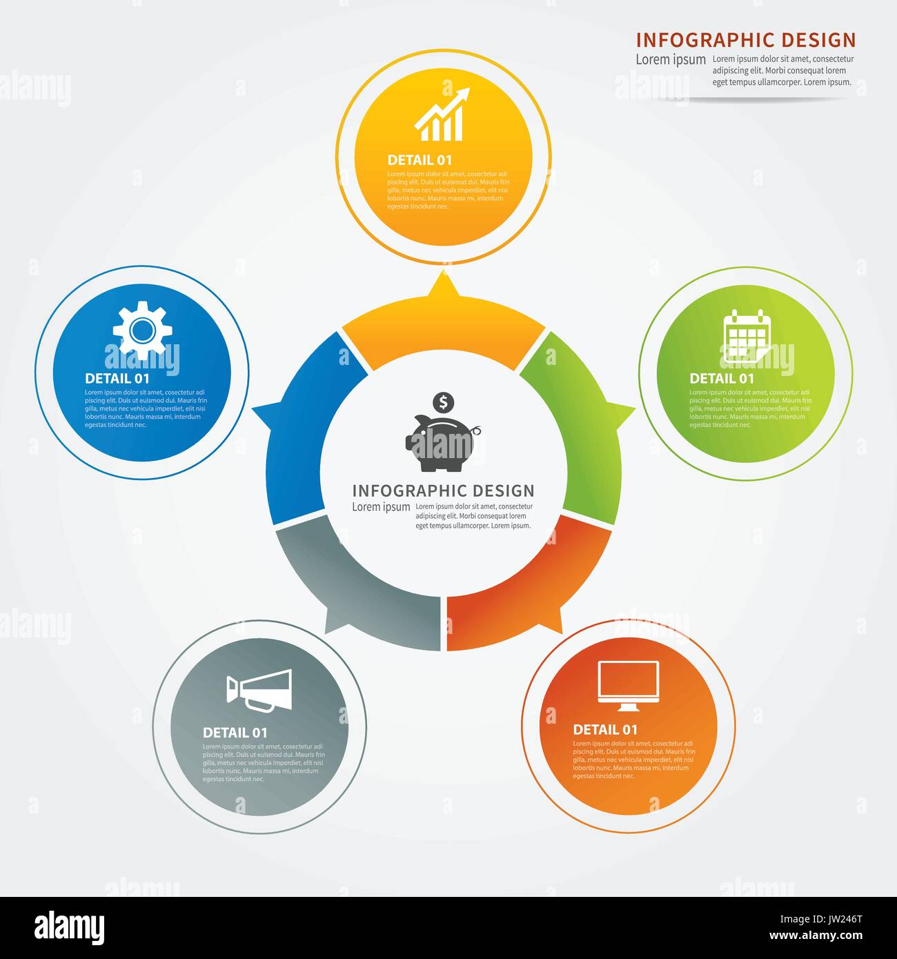 set of infographic templates Stock Vector