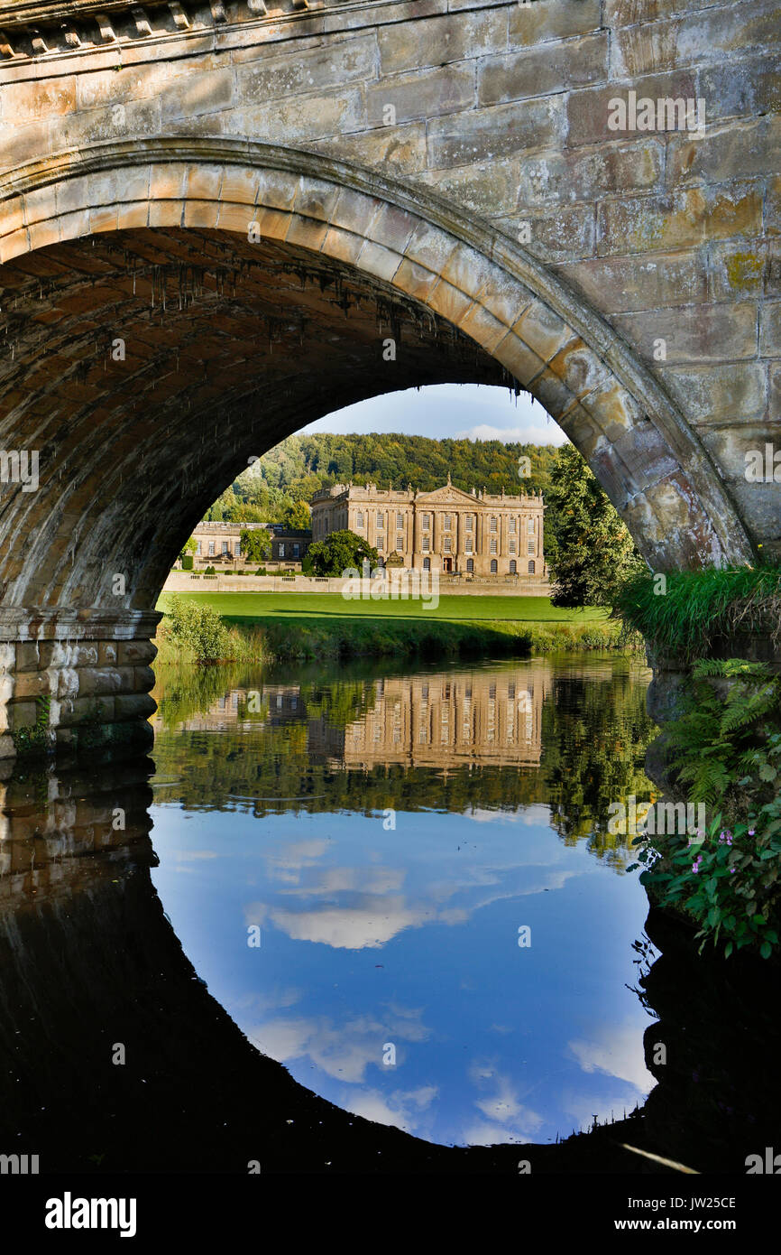 Chatsworth House; Derbyshire; UK Stock Photo