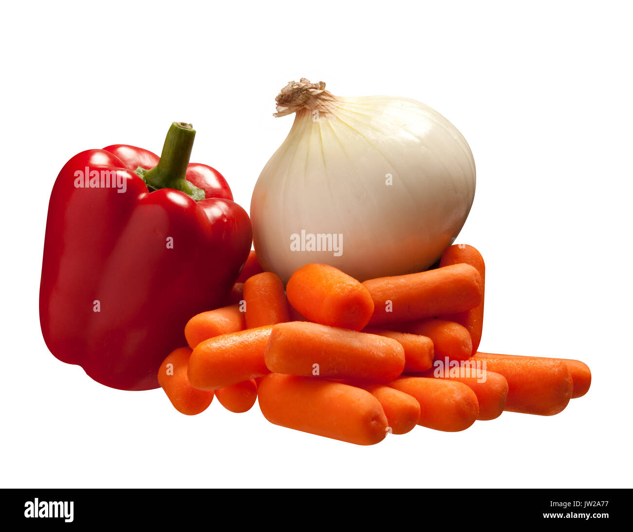 Pepper Onion and Carrots Stock Photo