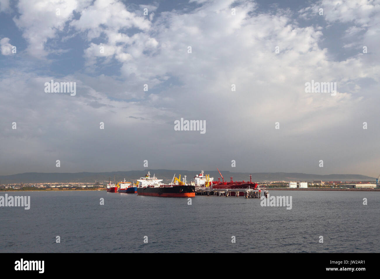 Oil terminal. Tarragona, Spain Stock Photo