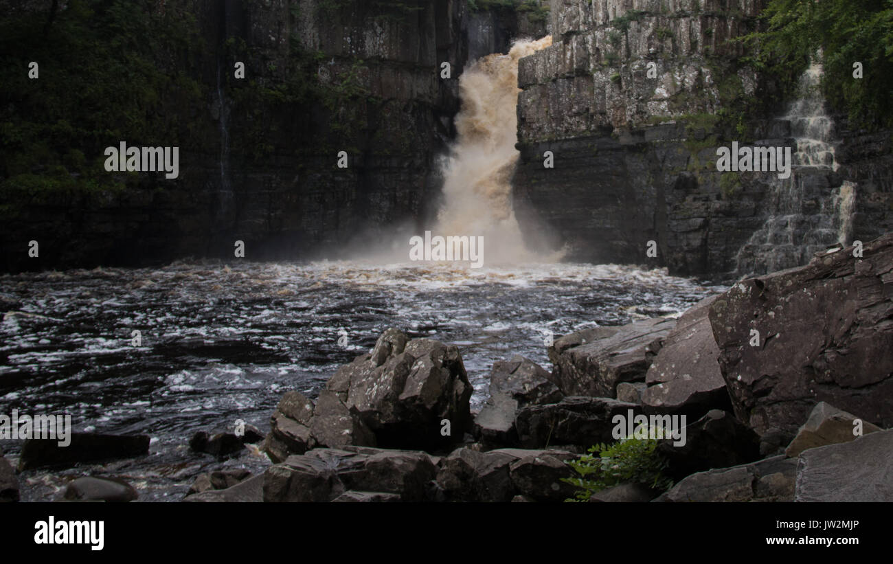 High Force waterfall, County Durham. Stock Photo