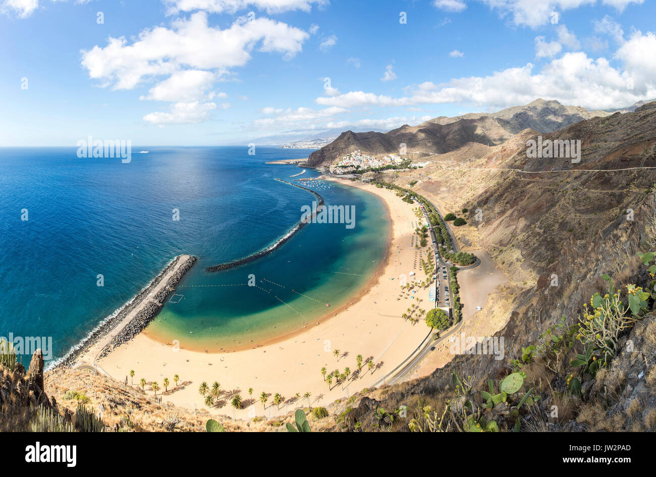 Las Teresitas beach at the north of Tenerife island Stock Photo