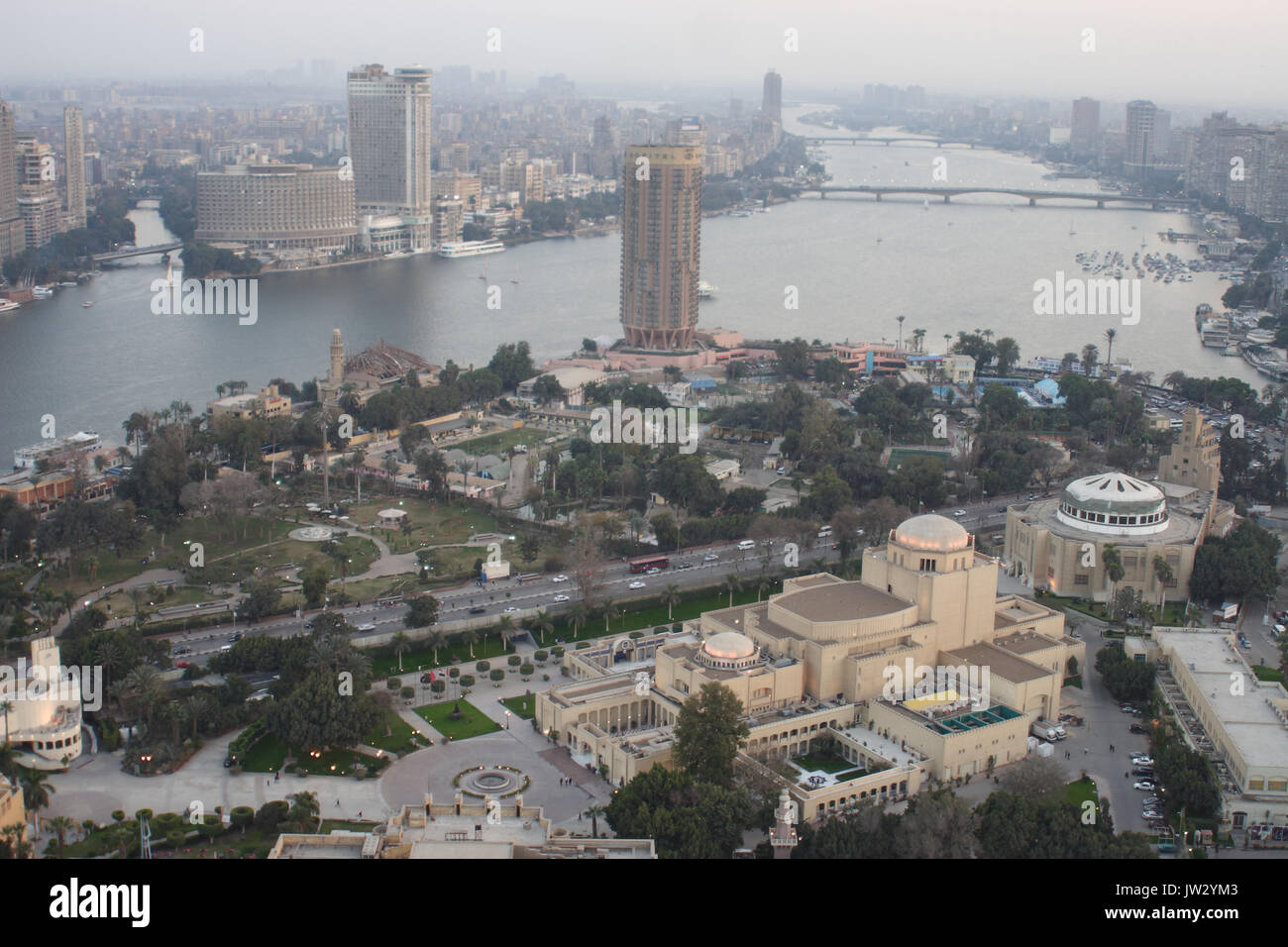 Cairo from Cairo tower Stock Photo