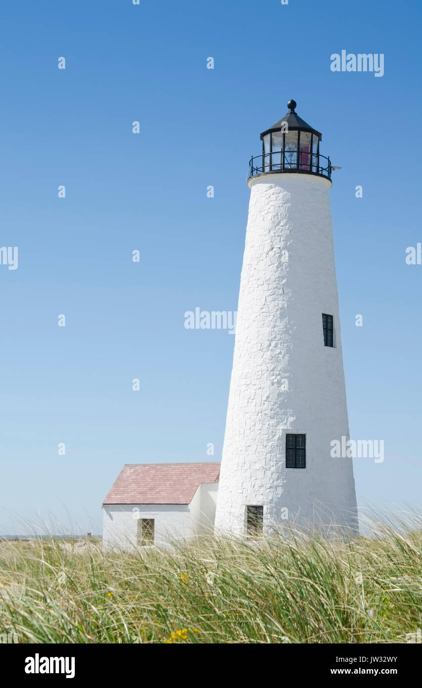 USA, Massachusetts, Nantucket Island, Great Point Lighthouse Stock Photo