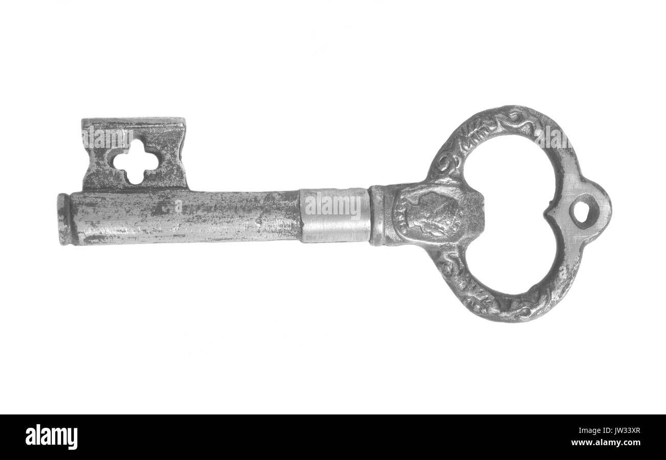 Vintage Key isolated on white background Stock Photo - Alamy