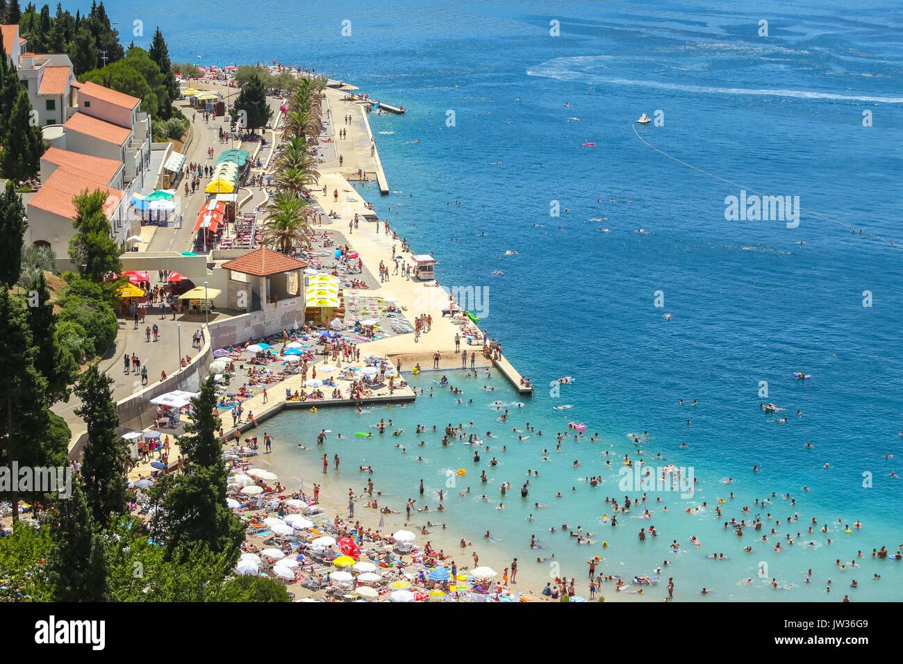 NEUM, BOSNIA AND HERZEGOVINA JULY 16, 2017 A view of the town Stock