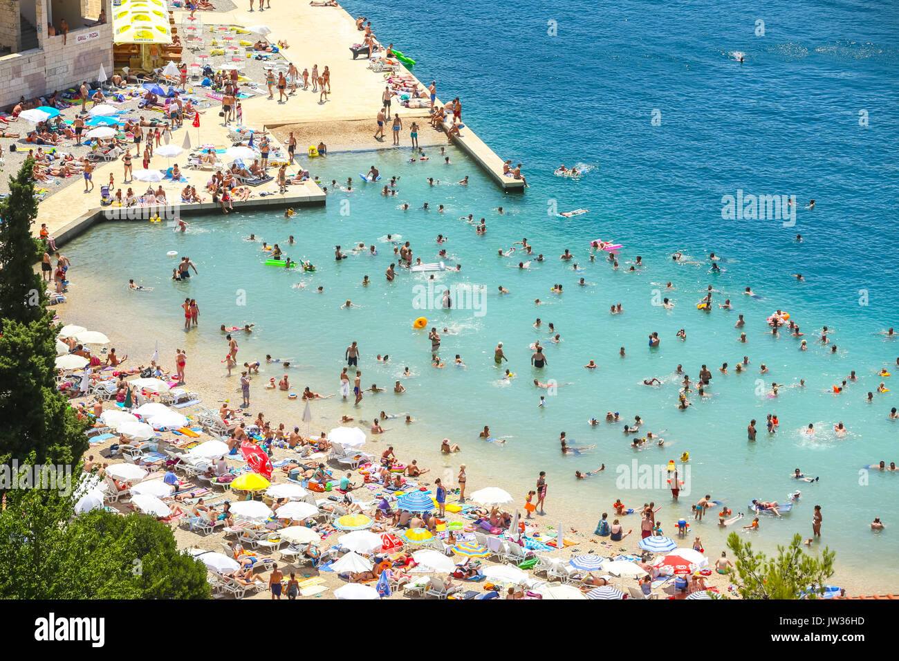 NEUM, BOSNIA AND HERZEGOVINA JULY 16, 2017 A view of the town