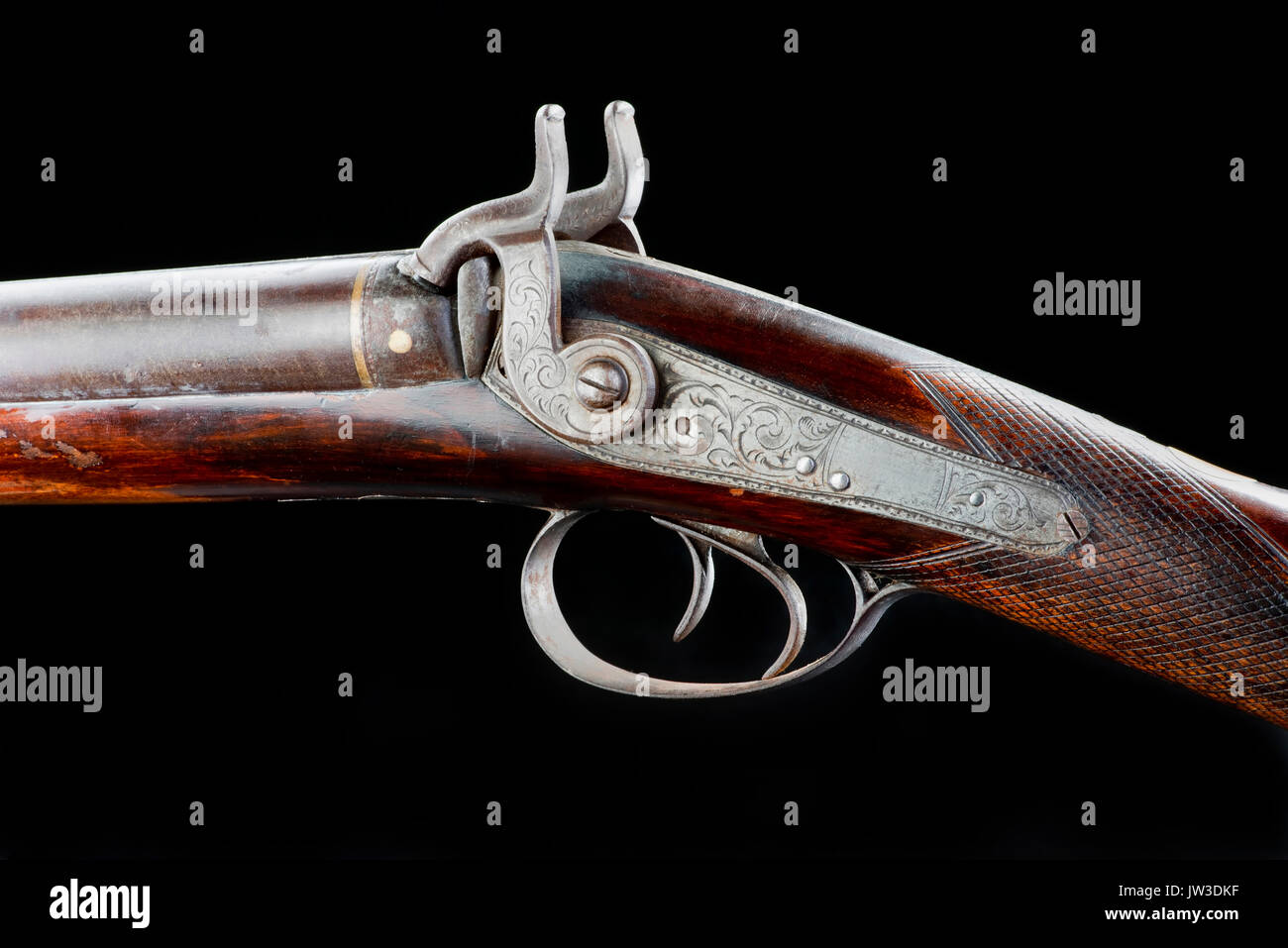 Gun shotgun engraving barrel hi-res stock photography and images