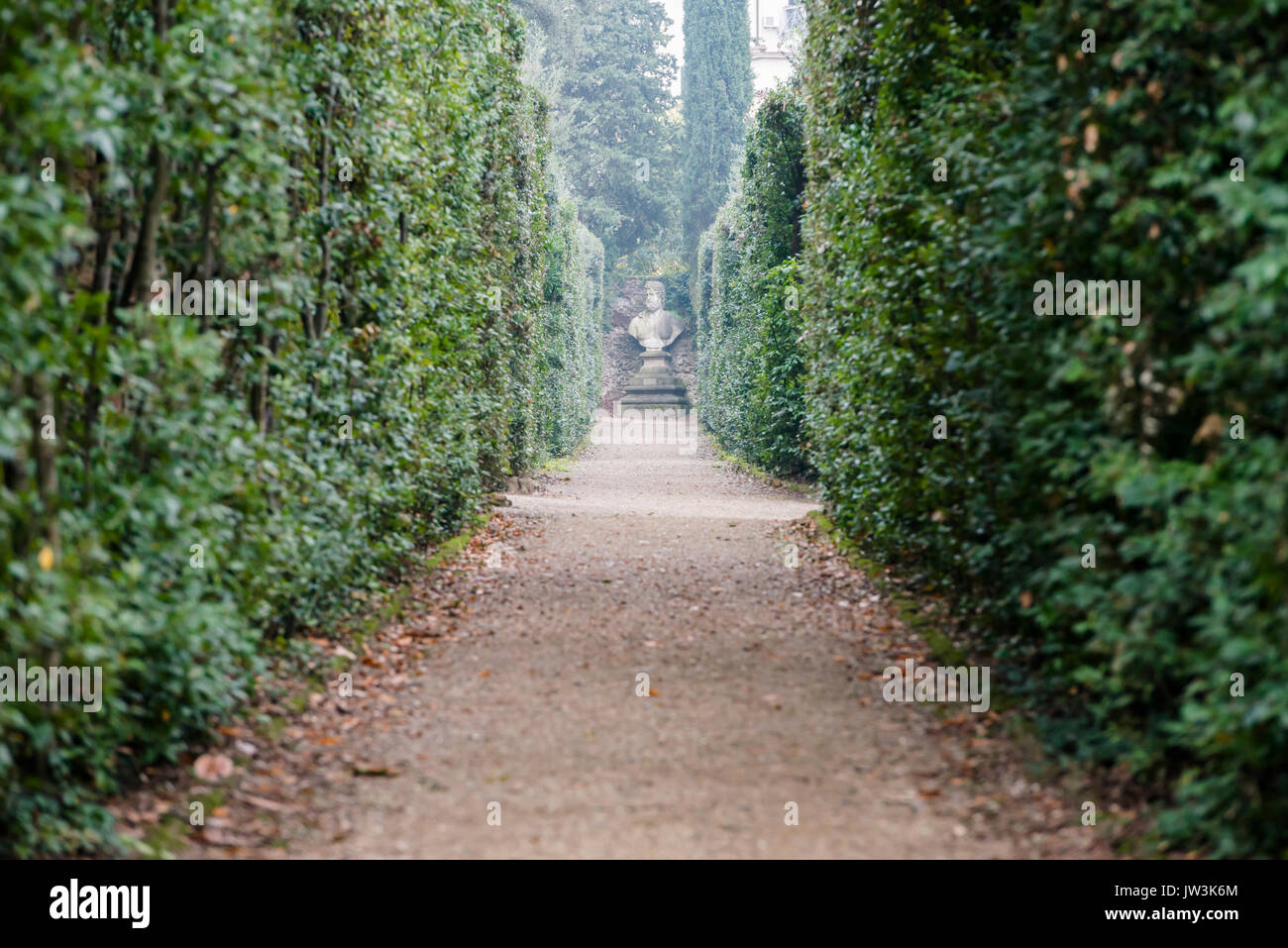 Italy, Tuscany, Florence, Footpath in Boboli gardens Stock Photo