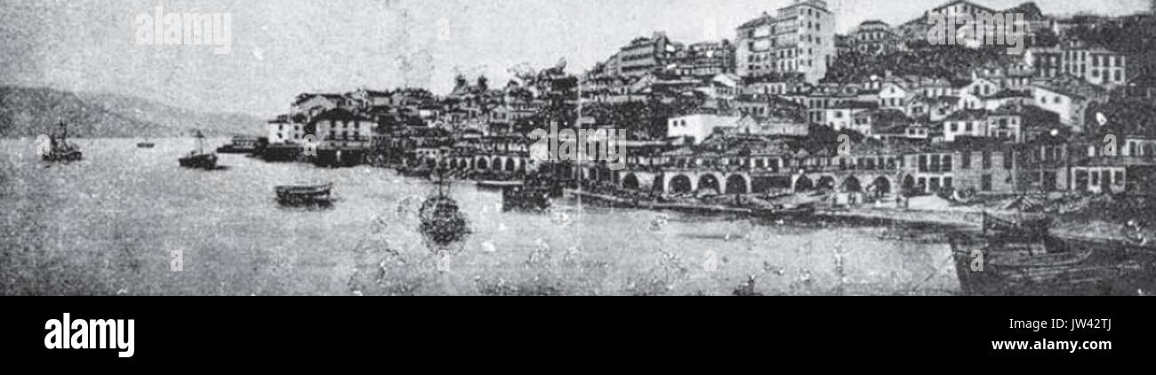 Almanaque Gallego, 1898, p  47, Vista de Vigo, lado del poniente Stock Photo