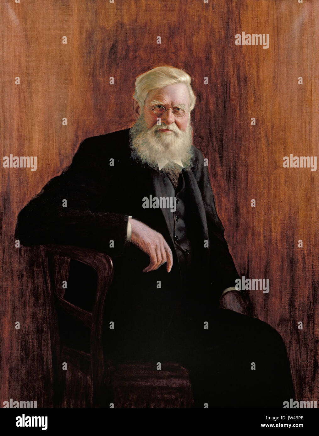 Alfred Russel Wallace, attributed to John William Beaufort (1864 1943) Stock Photo