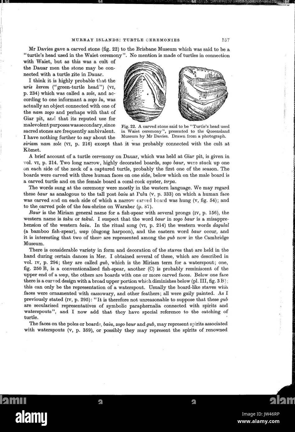 Haddon Reports of the Cambridge Anthropological Expedition to Torres Straits Vol 1 General Ethnography ttu stc001 000031 Seite 177 Bild 0001 Stock Photo