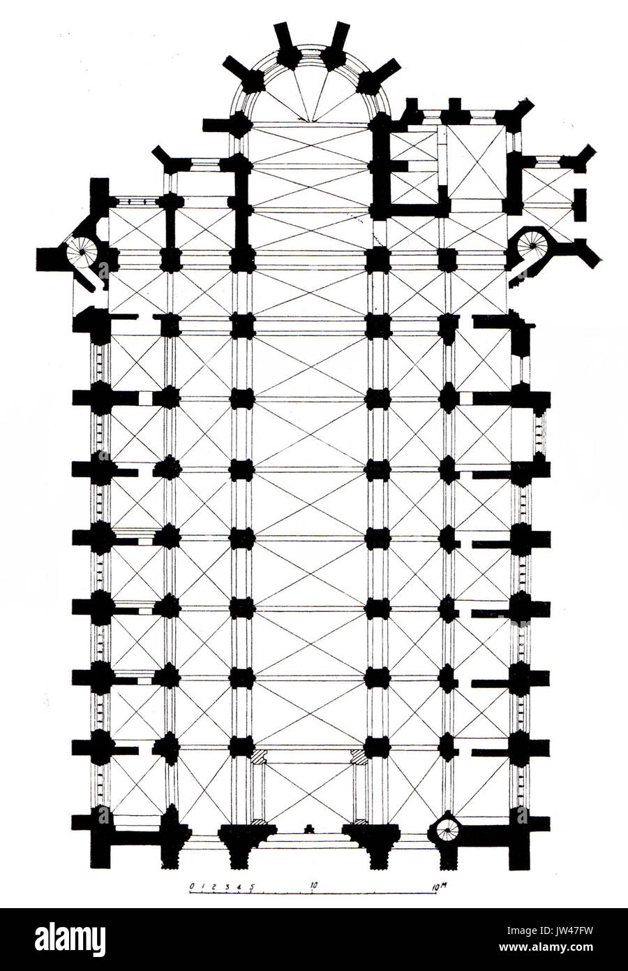 Abbatiale de Saint Antoine l'Abbaye Plan Stock Photo Alamy