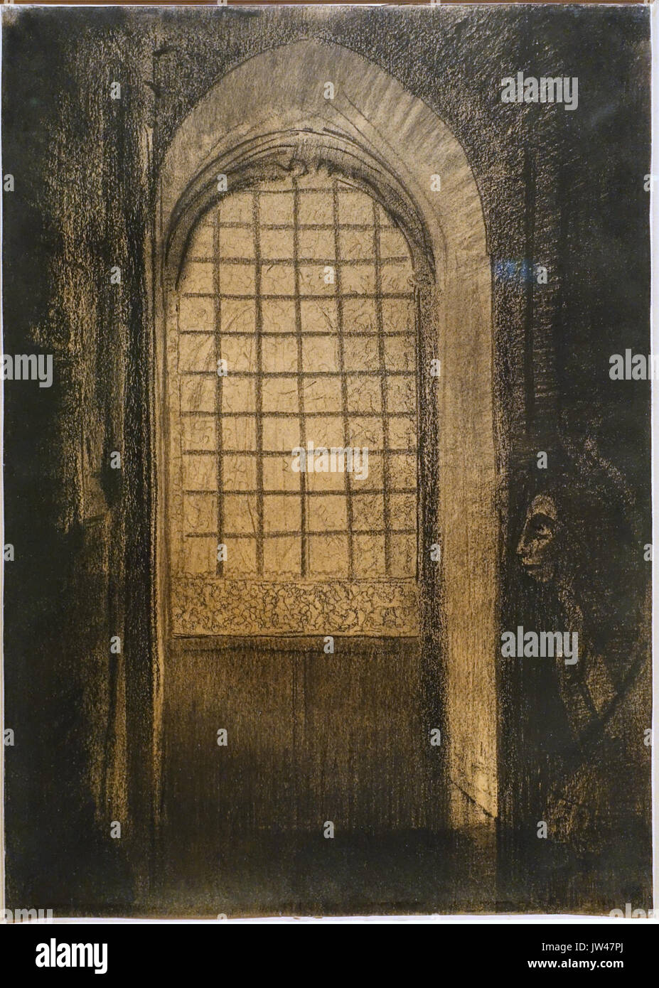 Church Window by Odilon Redon, 1890 1895, charcoal   Scharf Gerstenberg Collection   DSC03864 Stock Photo