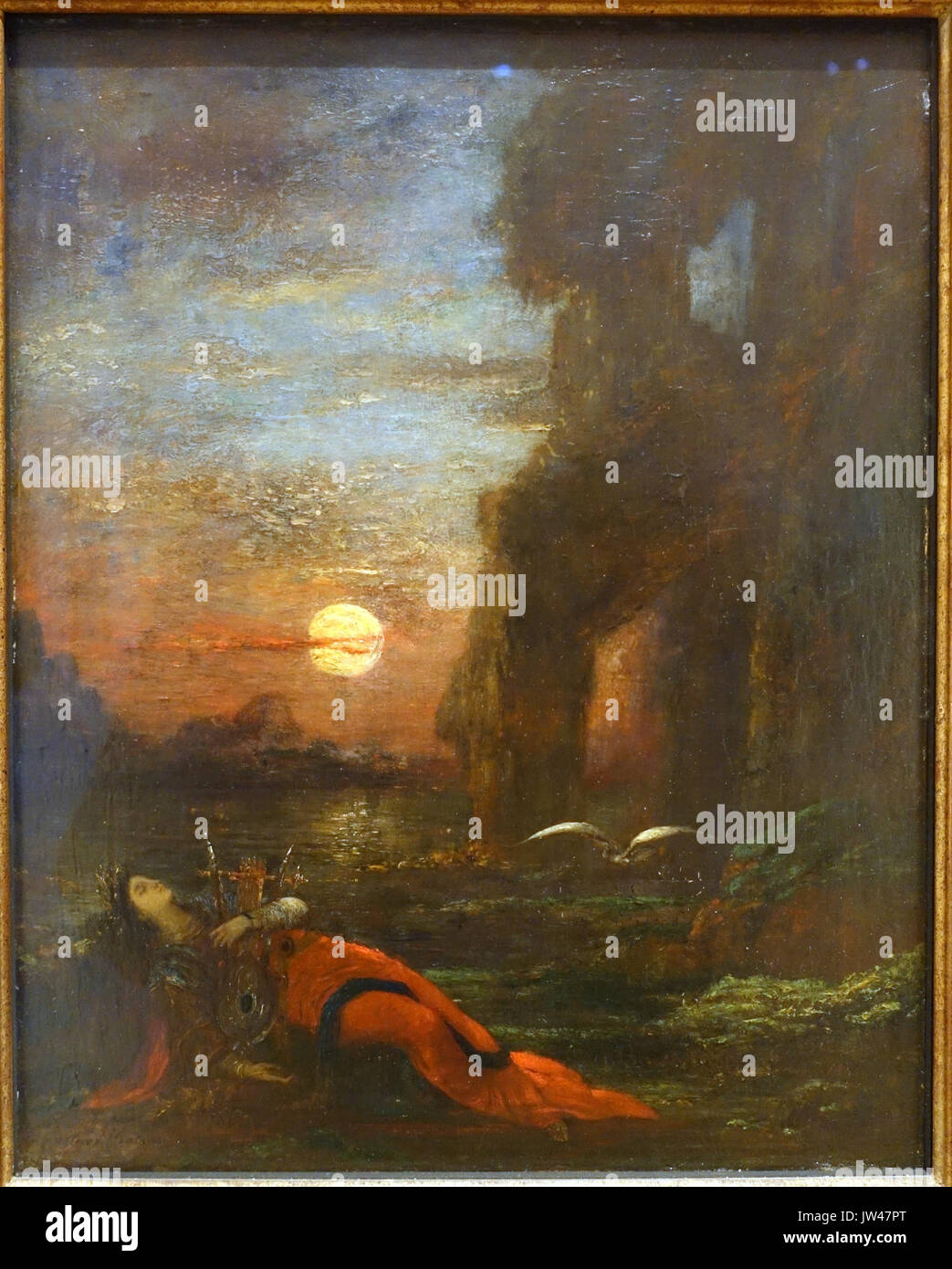 The Death of Sappho by Gustave Moreau, c  1872, oil on wood   Scharf Gerstenberg Collection   DSC03887 Stock Photo
