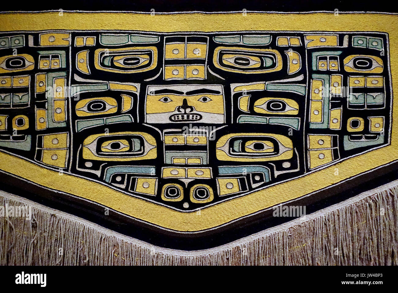Ceremonial cape, Tlingit people, Chilkat clan, northwest coast of North