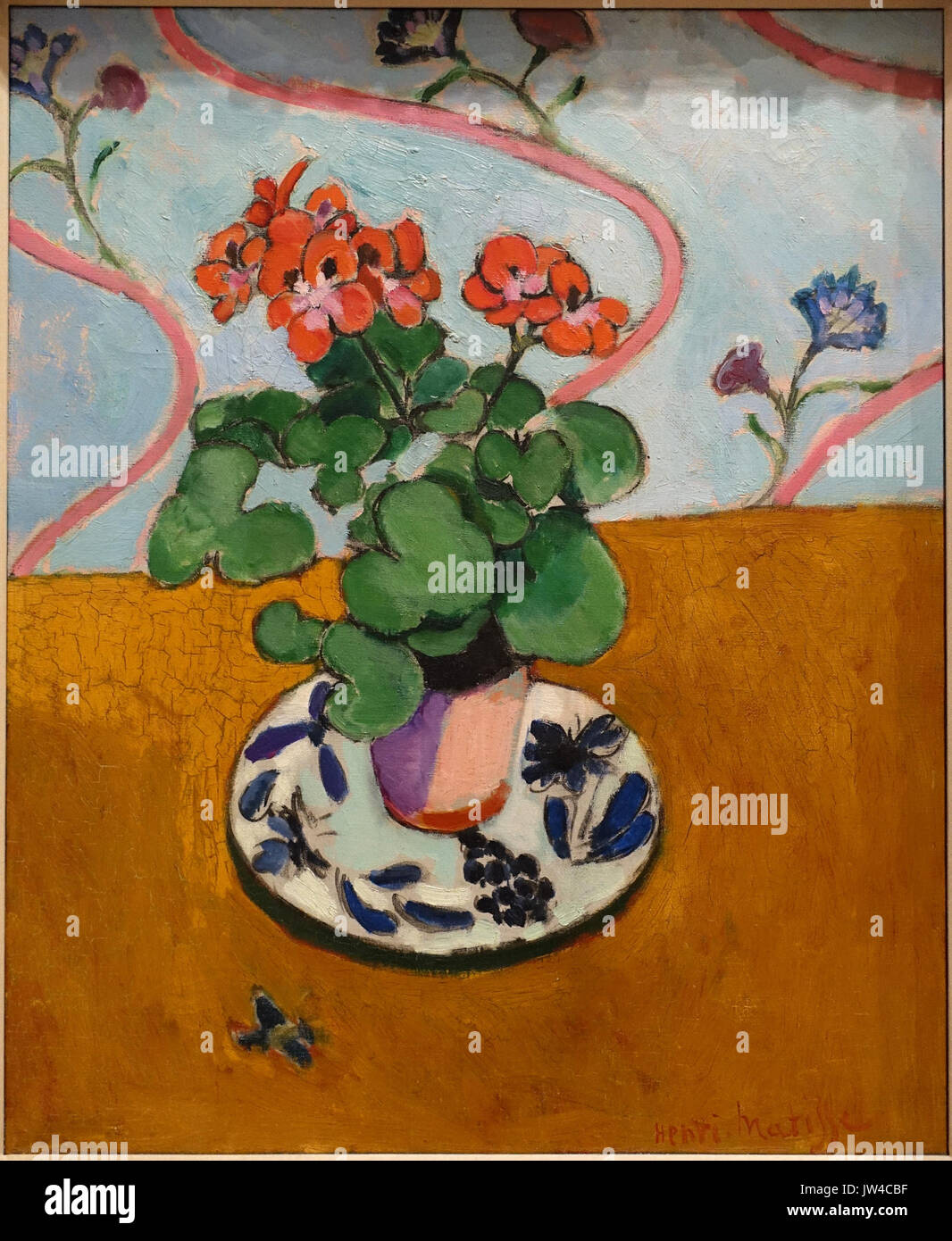Geraniums by Henri Matisse, 1910, oil on canvas   Fogg Art Museum, Harvard University   DSC00712 Stock Photo